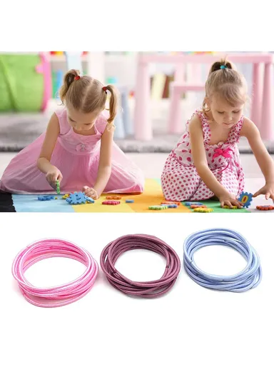 100Pcs/Bag Simple Elastic Headband for Girls Women Daily Use - Black