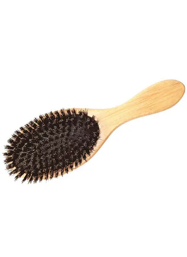 Natural Bamboo Handle Scalp Massage Comb Portable Boar Hair Anti Static Brush Hair Care Tool ZR-8050 