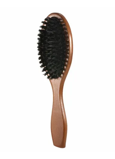 Natural Boar Bristle Hair Brush Anti Static Scalp Massage Comb with Wooden Handle for Long Thick Curly Hair