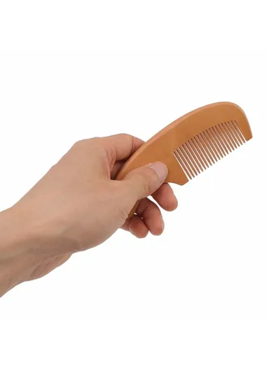 Small Baby Wool Brush and Curved Comb Set Goat Hair Brush For Newborn Scalp Massage Gentle Grooming