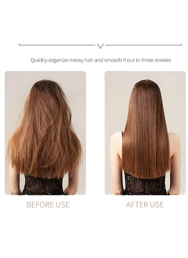 Hair Comb Hair Brush Anti-Static Curly Hair Styling Comb Massager Hairdressing Hairbrush for Barber Home Use Supplies - Blue