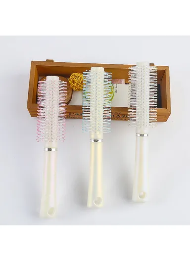 Hair Comb Hair Brush Anti-Static Curly Hair Styling Comb Massager Hairdressing Hairbrush for Barber Home Use Supplies - Pink
