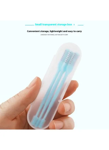 3Pcs Dual Head Nose Hair Trimmer Manual Nasal Cleaner Unisex Portable Nostril Grooming Tool - Blackish Green