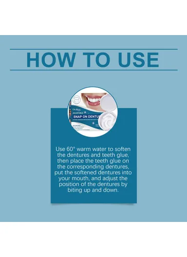 Adjustable Snap-On Dentures Resin Fake Teeth Smile Enhancer OR-A04-0391-01 