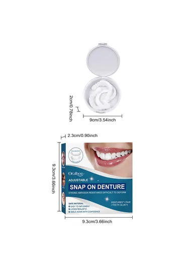 Adjustable Snap-On Dentures Resin Fake Teeth Smile Enhancer OR-A04-0391-01 