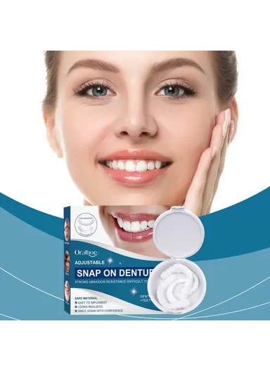 Adjustable Snap-On Dentures Resin Fake Teeth Smile Enhancer OR-A04-0391-01 