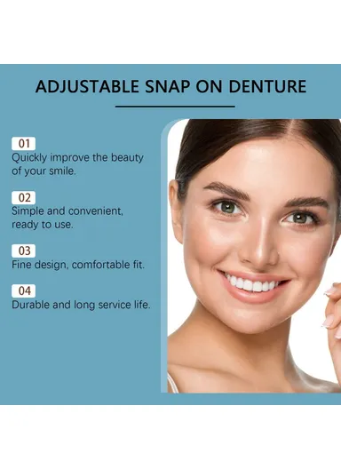 Adjustable Snap-On Dentures Resin Fake Teeth Smile Enhancer OR-A04-0391-01 