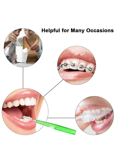 60Pcs Retractable Interdental Brushes Soft Bristle Teeth Cleaner Gum Care Fresh Breath Interdental Brushes - 5 Colors Mixed