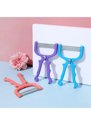 Handheld Facial Spring Rolling Epilator Women Face Lip Hair Remover GOHO HC-030 - Blue