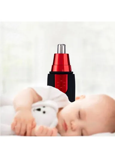 YD-105 Men Nose Hair Trimmer Electric Trimming Nose Hair Shaver Cleaning Devices - Red