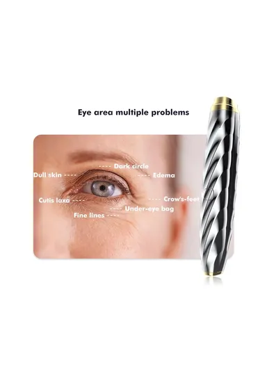 Eye Beauty Instrument Metal Eye Massager with Nano Red Light, Slow Frequency Vibration HQ-B01 