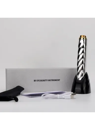 Eye Beauty Instrument Metal Eye Massager with Nano Red Light, Slow Frequency Vibration HQ-B01 