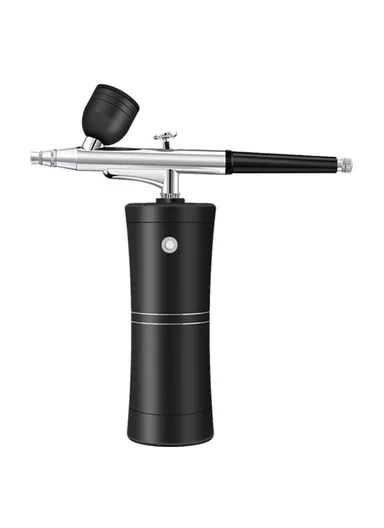 Professional Oxygen Facial Machine Portable Water Oxygen Sprayer Face Skin, Moisturizing, Oxygen Injection Airbrush - Black