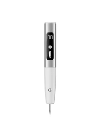 Portable Electric Nevus Removal Pen LED Display Beauty Machine with 15 Intensity Modes - Silver