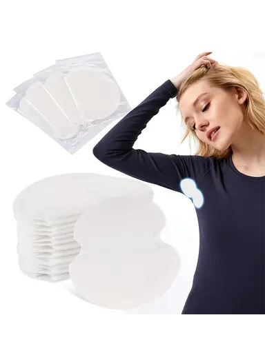 30Pcs Non Woven Fabric Underarm Sweat Pads Breathable Ultra Thin Invisible Antiperspirant Shields
