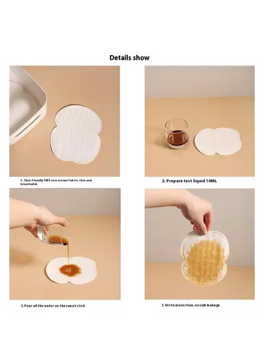 30Pcs Non Woven Fabric Underarm Sweat Pads Breathable Ultra Thin Invisible Antiperspirant Shields