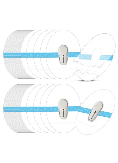 048 10Pcs Sweatproof Waterproof Sensor Patches Continuous Glucose Monitor Sensor Covers - Black