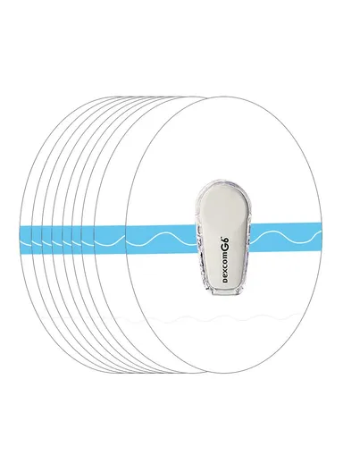 048 10Pcs Sweatproof Waterproof Sensor Patches Continuous Glucose Monitor Sensor Covers - Transparent