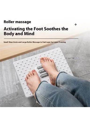 Under Desk Foot Rest Non Slip Ergonomic Plastic Footstool for Office Home Posture Support - White