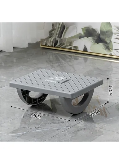 Under Desk Foot Rest Non Slip Ergonomic Plastic Footstool for Office Home Posture Support - Grey