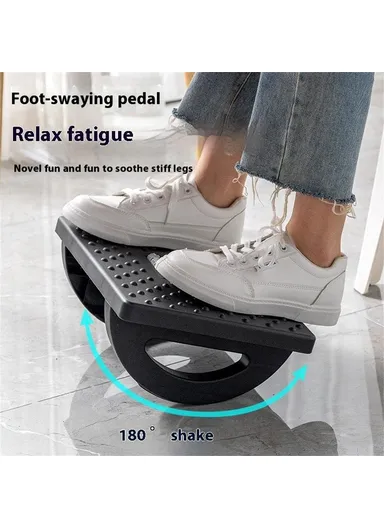 Under Desk Foot Rest Non Slip Ergonomic Plastic Footstool for Office Home Posture Support - Grey