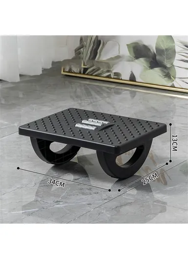 Under Desk Foot Rest Non Slip Ergonomic Plastic Footstool for Office Home Posture Support - Black