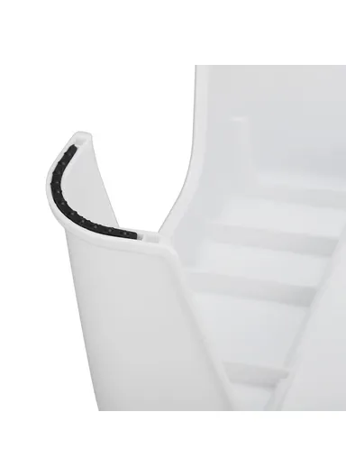 HORE Plastic Toilet Foot Rest Ergonomic Under Desk Footstool with Massage Roller for Home Office - Black