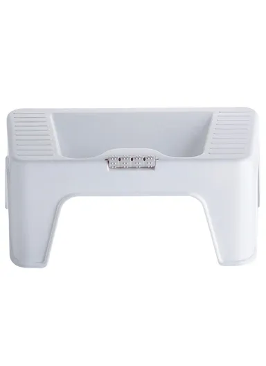 HORE Plastic Toilet Foot Rest Ergonomic Under Desk Footstool with Massage Roller for Home Office - Black