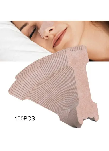 100Pcs Stop Snoring Nose Strips Anti Snoring Nasal Strips Relieve Nasal Congestion Healthy Sleep Nasal Strips