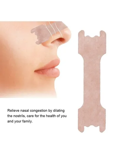 100Pcs Stop Snoring Nose Strips Anti Snoring Nasal Strips Relieve Nasal Congestion Healthy Sleep Nasal Strips