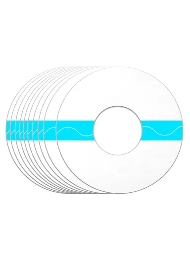 035 10Pcs Sensor Adhesive Patches Waterproof Sweatproof Sensor Covers - Round / Blue 7cm