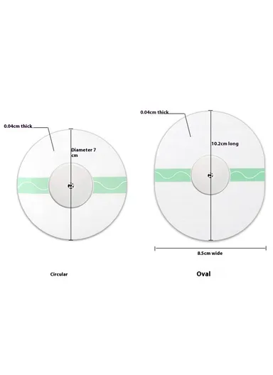 035 10Pcs Sensor Adhesive Patches Waterproof Sweatproof Sensor Covers - Round / Blue 7cm