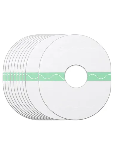 035 10Pcs Sensor Adhesive Patches Waterproof Sweatproof Sensor Covers - Oval / Green