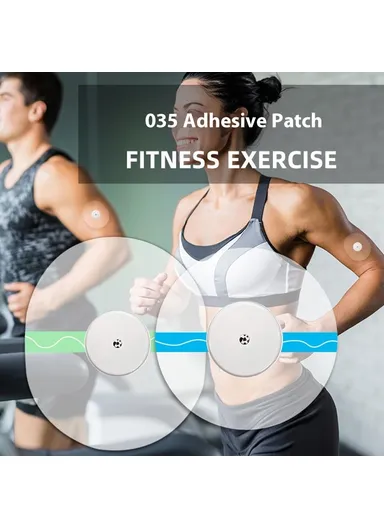 035 10Pcs Sensor Adhesive Patches Waterproof Sweatproof Sensor Covers - Oval / Green