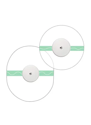 035 10Pcs Sensor Adhesive Patches Waterproof Sweatproof Sensor Covers - Oval / Green