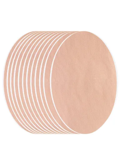 053 12Pcs Thigh Inner Anti-Chafing Sticker Self-Adhesive Wear-Resistant Elastic Patches - Skin Color / Stretch Fabric