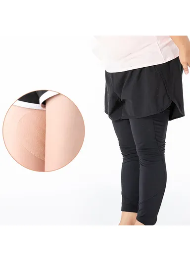 053 12Pcs Thigh Inner Anti-Chafing Sticker Self-Adhesive Wear-Resistant Elastic Patches - Skin Color / Stretch Fabric