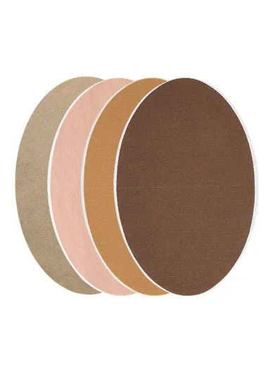 053 12Pcs Thigh Inner Anti-Chafing Sticker Self-Adhesive Wear-Resistant Elastic Patches - Skin Color / Stretch Fabric