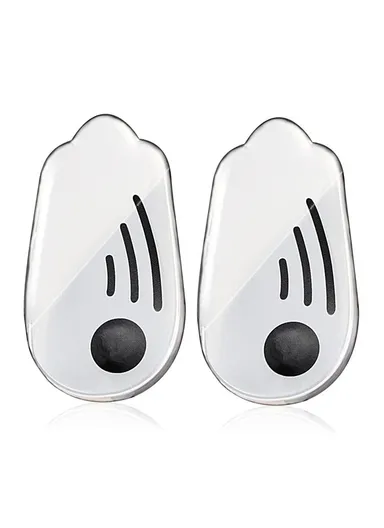 011 1 Pair Magnetic O / X Shape Leg Correction Heel Pad Soft Gel Shock Absorbing Heel Mat, M Size