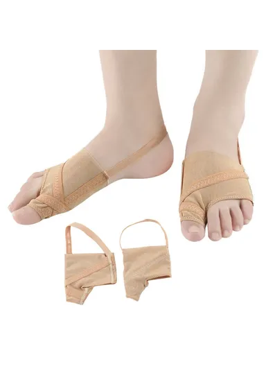 1 Pair Mesh Fabric Bunion Corrector for Big Toe Hallux Valgus Separator Little Toe Orthopedic Support - Size S