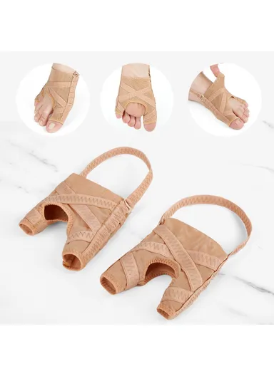 1 Pair Mesh Fabric Bunion Corrector for Big Toe Hallux Valgus Separator Little Toe Orthopedic Support - Size S
