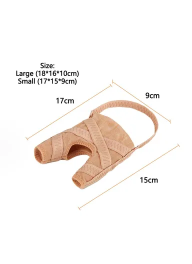 1 Pair Mesh Fabric Bunion Corrector for Big Toe Hallux Valgus Separator Little Toe Orthopedic Support - Size S