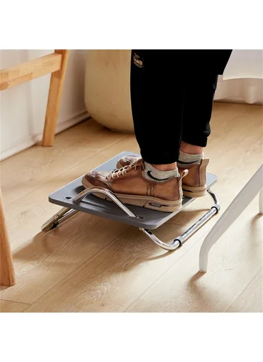 Ergonomic Footrest Office Desk Height Adjustable Sofa Foot Rest Pad for Work Home - Black