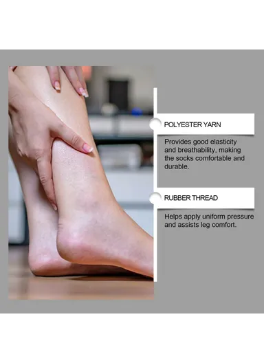 1Pc Foot Care Socks Compression Support for Circulation Improvement / Ankle Protection  HK-B05-0048-01 
