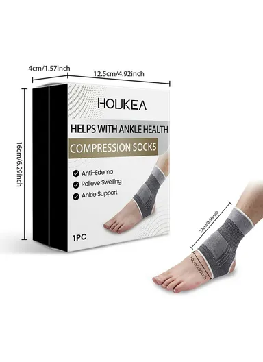1Pc Foot Care Socks Compression Support for Circulation Improvement / Ankle Protection  HK-B05-0048-01 