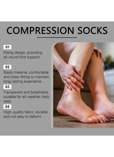 1Pc Foot Care Socks Compression Support for Circulation Improvement / Ankle Protection  HK-B05-0048-01 