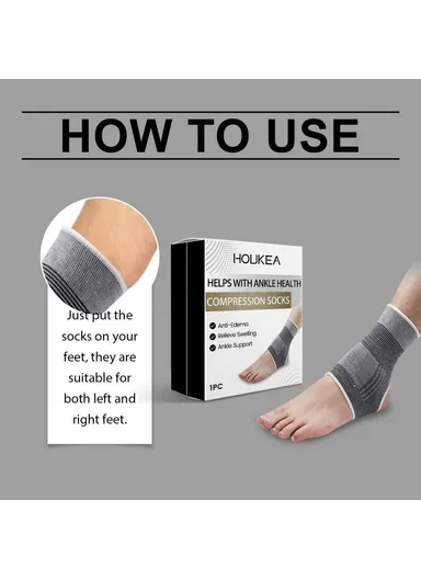 1Pc Foot Care Socks Compression Support for Circulation Improvement / Ankle Protection  HK-B05-0048-01 