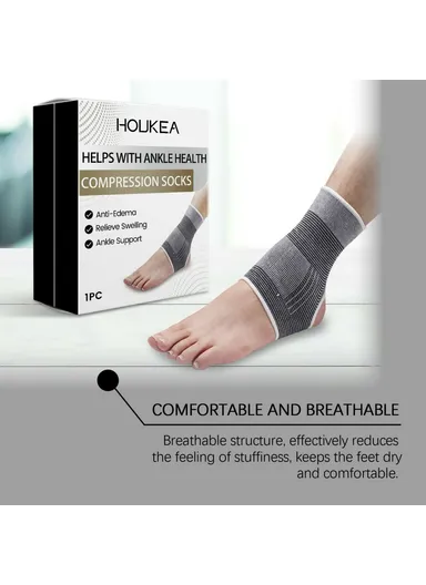 1Pc Foot Care Socks Compression Support for Circulation Improvement / Ankle Protection  HK-B05-0048-01 