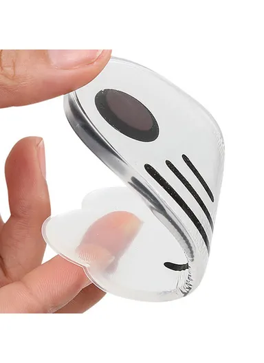 011 1 Pair Magnetic O / X Shape Leg Correction Heel Pad Soft Gel Shock Absorbing Heel Mat, L Size