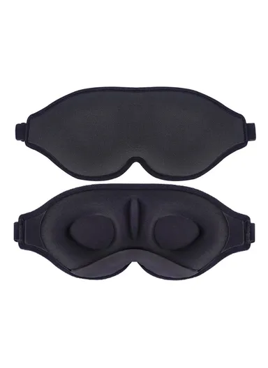 Ergonomic 3D Sleeping Mask Polyester Eye Mask Blindfold with Adjustable Strap